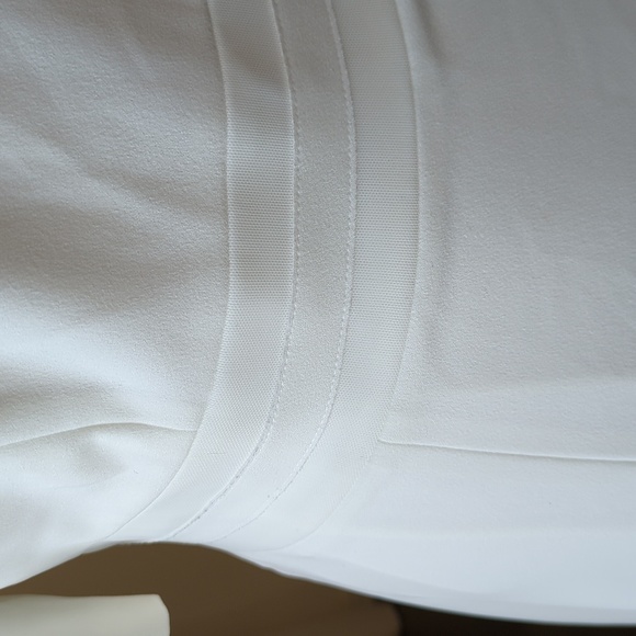 NEW Calvin Klein Short Sleeve Fit & Flare Stripe Hem Dress White 18W preppy - Picture 5 of 13